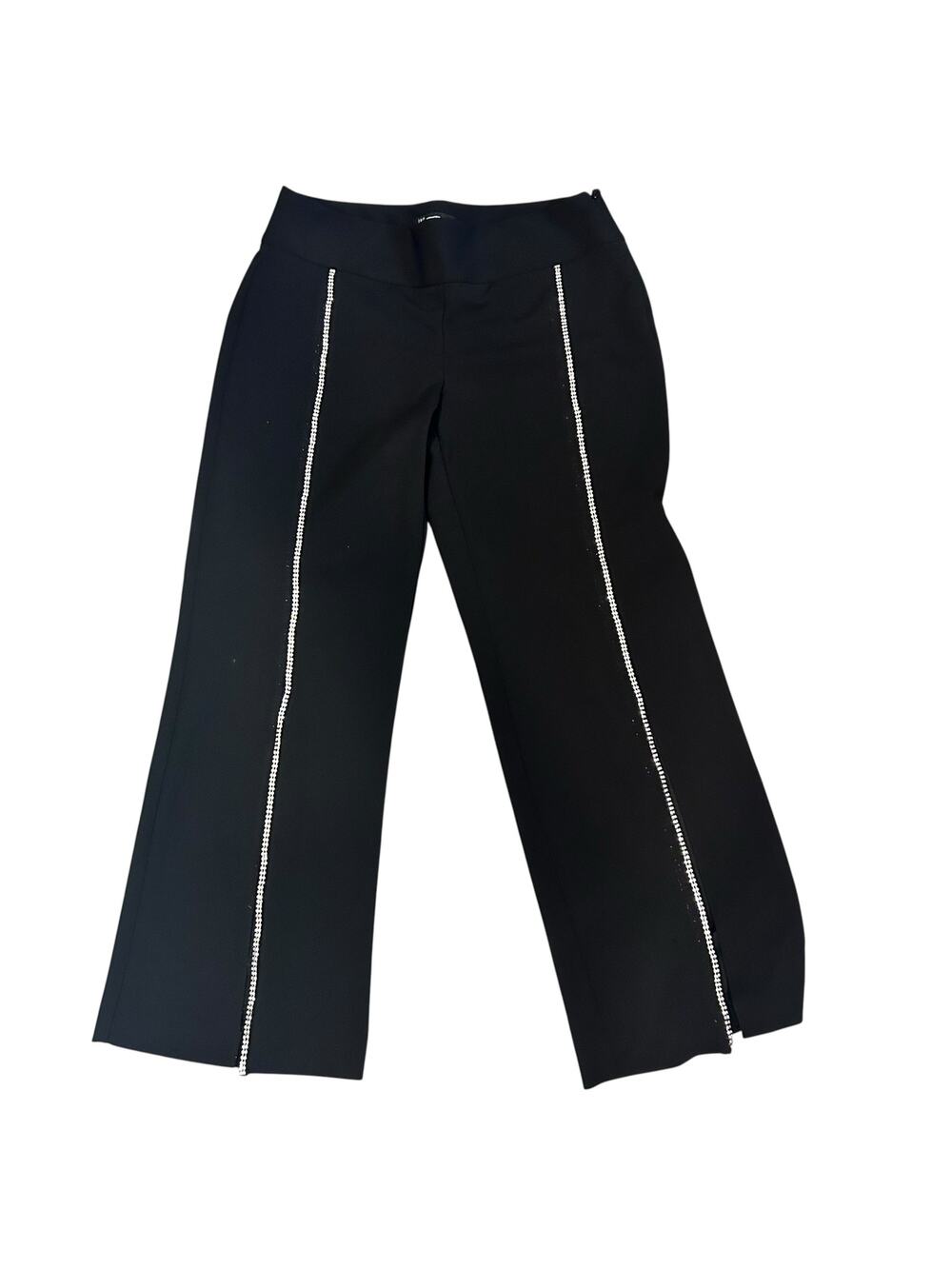 Wide Leg Split Leg Pants Rhinestone Boho Whimsy Goth Formal Size 14P INC Macy's